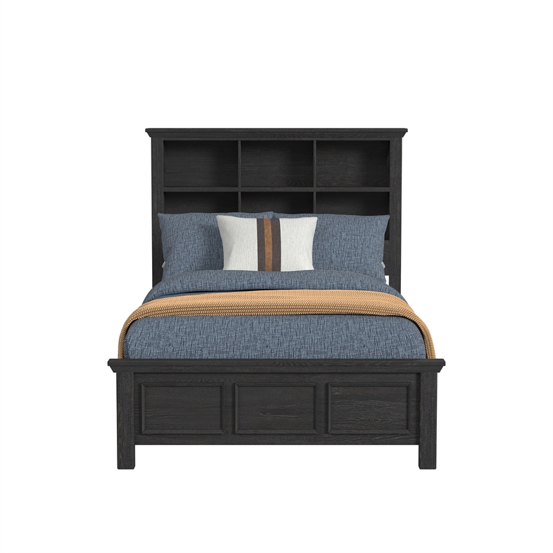 Brooklyn Kids Full Bookcase Bed in Charcoal