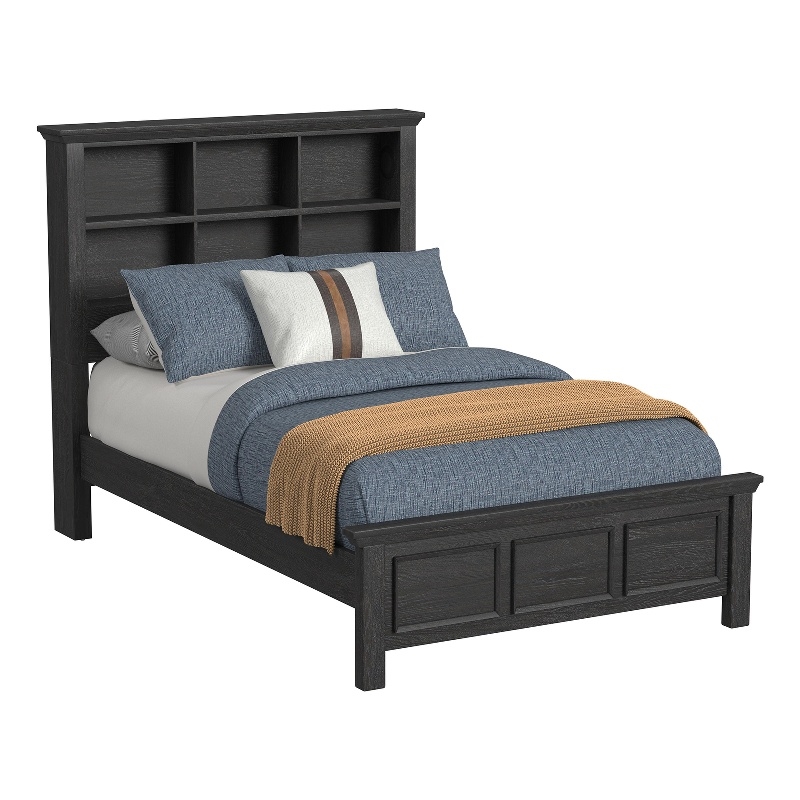 Brooklyn Kids Full Bookcase Bed in Charcoal