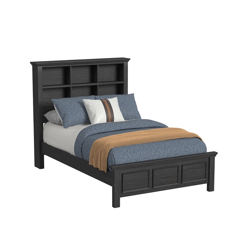 Brooklyn Kids Full Bookcase 3PC Bedroom Set in Charcoal