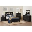 Brooklyn Kids Full Bookcase 5PC Bedroom Set in Charcoal