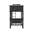Brooklyn Kids Twin Loft with Ladder and Desk with Speaker in Charcoal