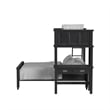 Brooklyn Kids Twin Over Full Loft with Ladder and Desk with Speaker in Charcoal