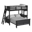 Brooklyn Kids Twin Over Full Loft with Ladder and Desk with Speaker in Charcoal