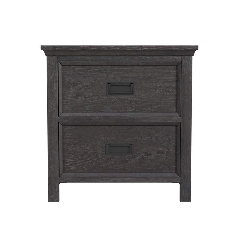 Brooklyn Kids 2-Drawer Nightstand with USB in Charcoal