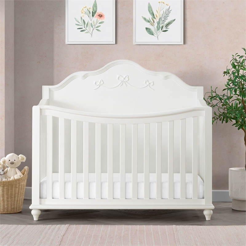 Annie Crib with Guardrails in White