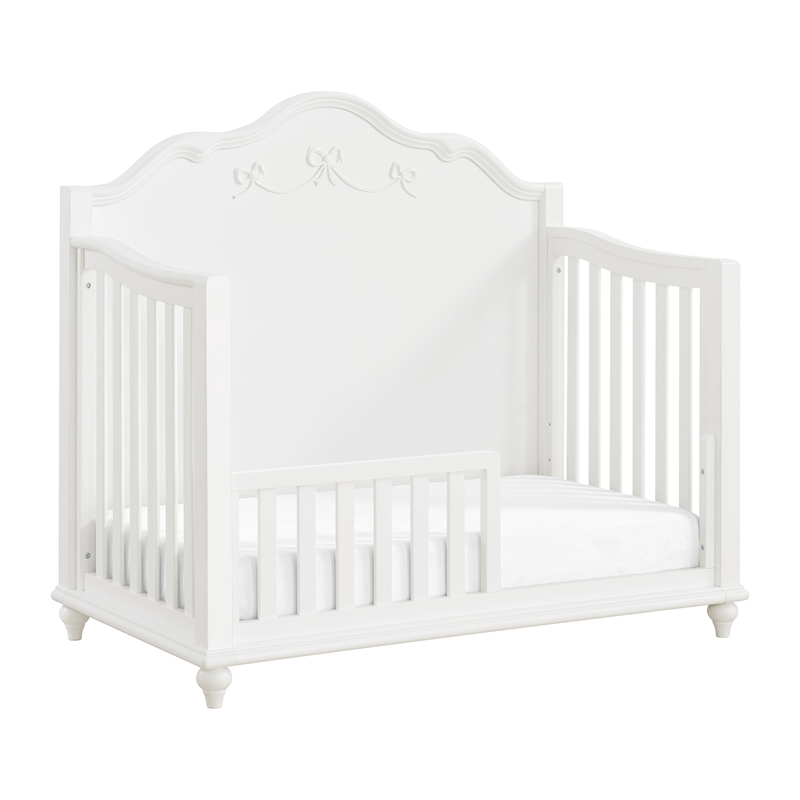 Annie Crib with Guardrails in White