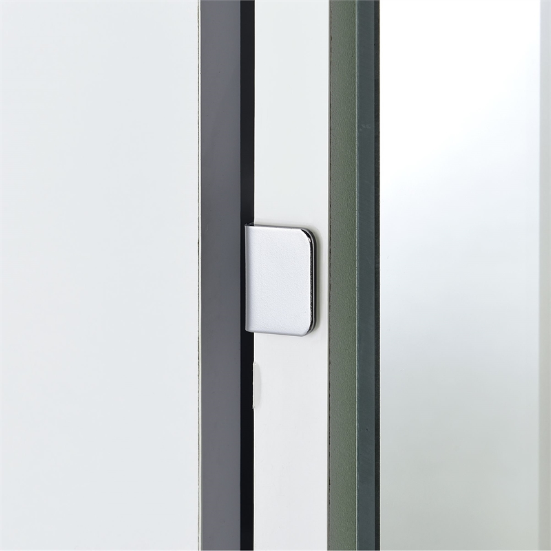 Picket House Furnishings Alberta  Floor Mirror With Storage in White