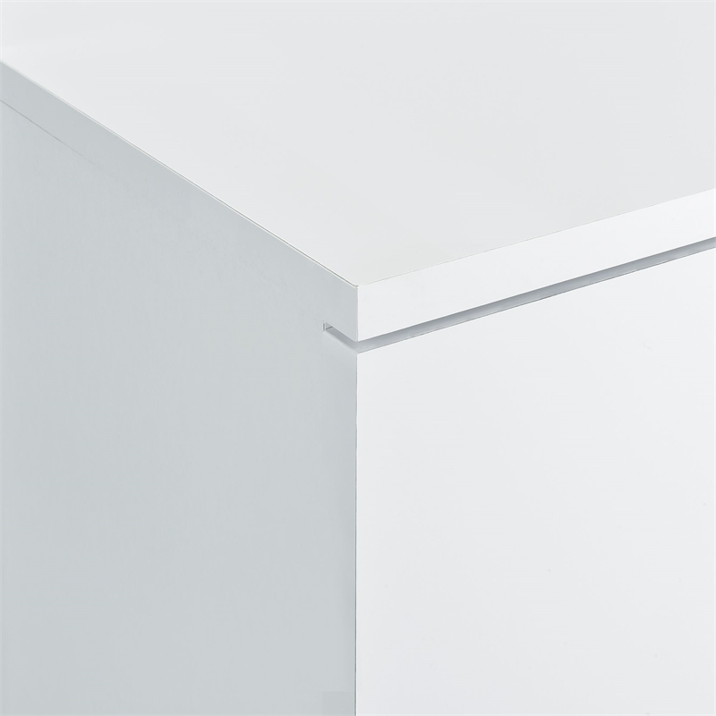 Picket House Furnishings Alberta  Floor Mirror With Storage in White