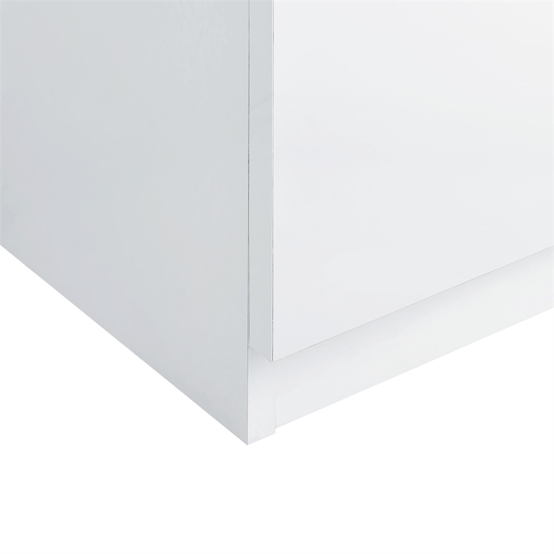 Picket House Furnishings Alberta  Floor Mirror With Storage in White