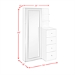 Picket House Furnishings Alberta  Floor Mirror With Storage in White