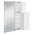 Picket House Furnishings Alberta  Floor Mirror With Storage in White