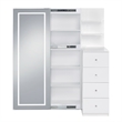 Picket House Furnishings Alberta  Floor Mirror With Storage in White