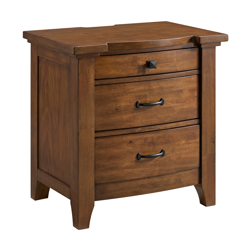 Joseph King Sleigh Storage 3PC Bedroom Set in Chestnut