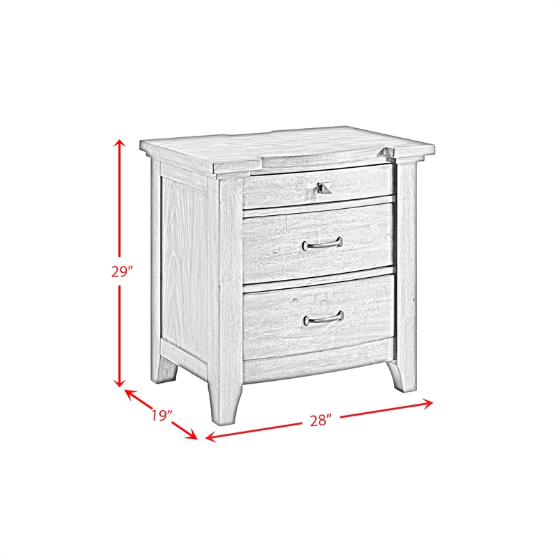 Joseph King Sleigh Storage 3PC Bedroom Set in Chestnut