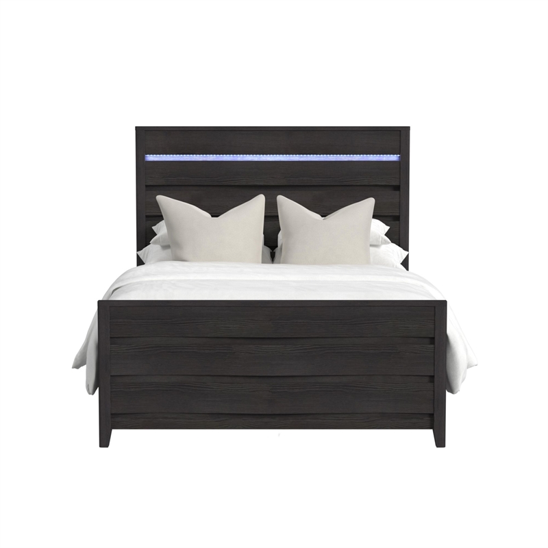 Picket House Furnishings Chett Full Bed with LED in Black