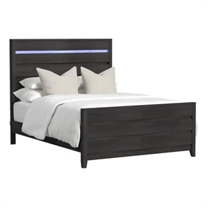 Picket House Furnishings Chett Full Bed with LED in Black