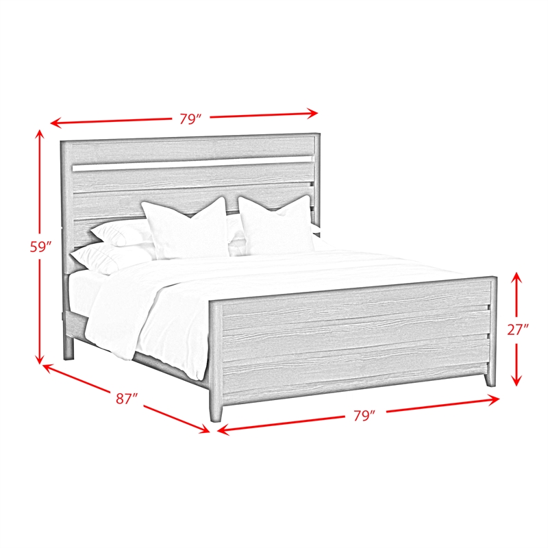 Picket House Furnishings Chett King Bed with LED in Black