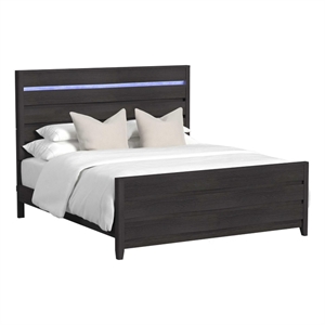 Picket House Furnishings Chett King Bed with LED in Black