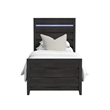 Picket House Furnishings Chett Twin Bed with LED in Black