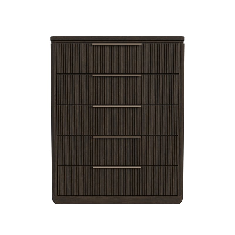 Picket House Furnishings Sutton 5-Drawer Chest in Dark Brown