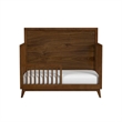 Riley Crib with High Headboard and Guardrail in Walnut