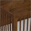 Riley Crib with High Headboard and Guardrail in Walnut