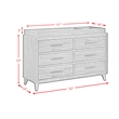 Picket House Furnishings Riley Solid Wood Dresser and Topper in Walnut