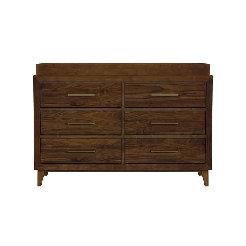 Picket House Furnishings Riley Solid Wood Dresser and Topper in Walnut
