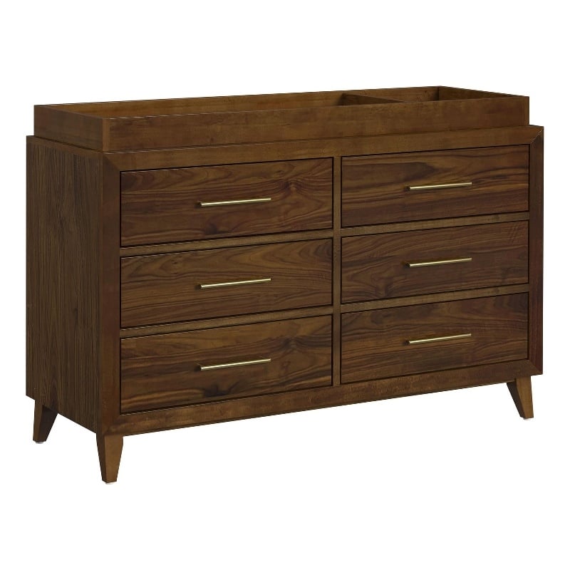 Picket House Furnishings Riley Solid Wood Dresser and Topper in Walnut