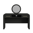 Picket House Furnishings Woodridge Dressing Table and Mirror in Black with Grain