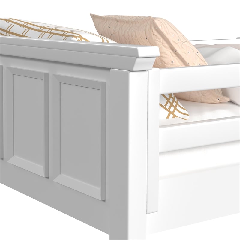 Brooklyn Kids Twin Over Twin Bunk with Ladder in White