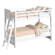 Brooklyn Kids Twin Over Twin Bunk with Ladder in White