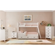 Brooklyn Kids Twin Over Twin Bunk with Ladder and Trundle in White