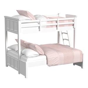 Brooklyn Kids Twin Over Full Bunk with Ladder in White