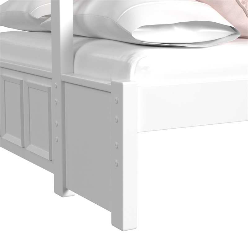 Brooklyn Kids Twin Over Full Bunk with Ladder 3PC Bedroom Set in White