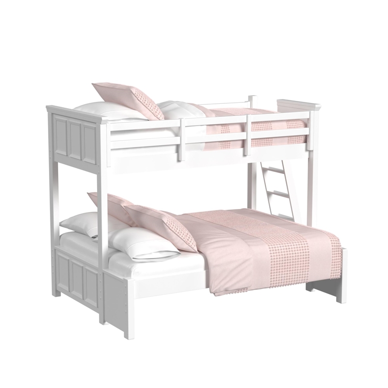 Brooklyn Kids Twin Over Full Bunk with Ladder 3PC Bedroom Set in White