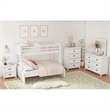 Brooklyn Kids Twin Over Full Bunk with Ladder 5PC Bedroom Set in White