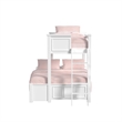 Brooklyn Kids Twin Over Full Bunk with Ladder 5PC Bedroom Set in White