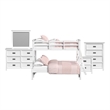Brooklyn Kids Twin Over Full Bunk with Ladder 5PC Bedroom Set in White