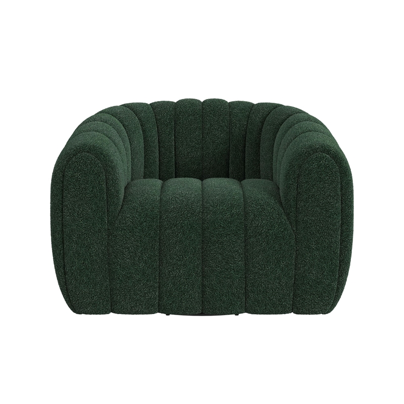 Picket House Furnishings Stacy Swivel Chair in Ching Hunter Green