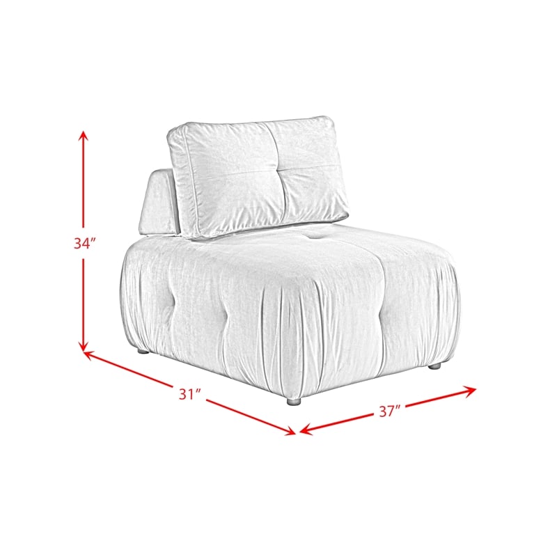 Picket House Furnishings Aubrey Modular Chair in Marine Dark Blue