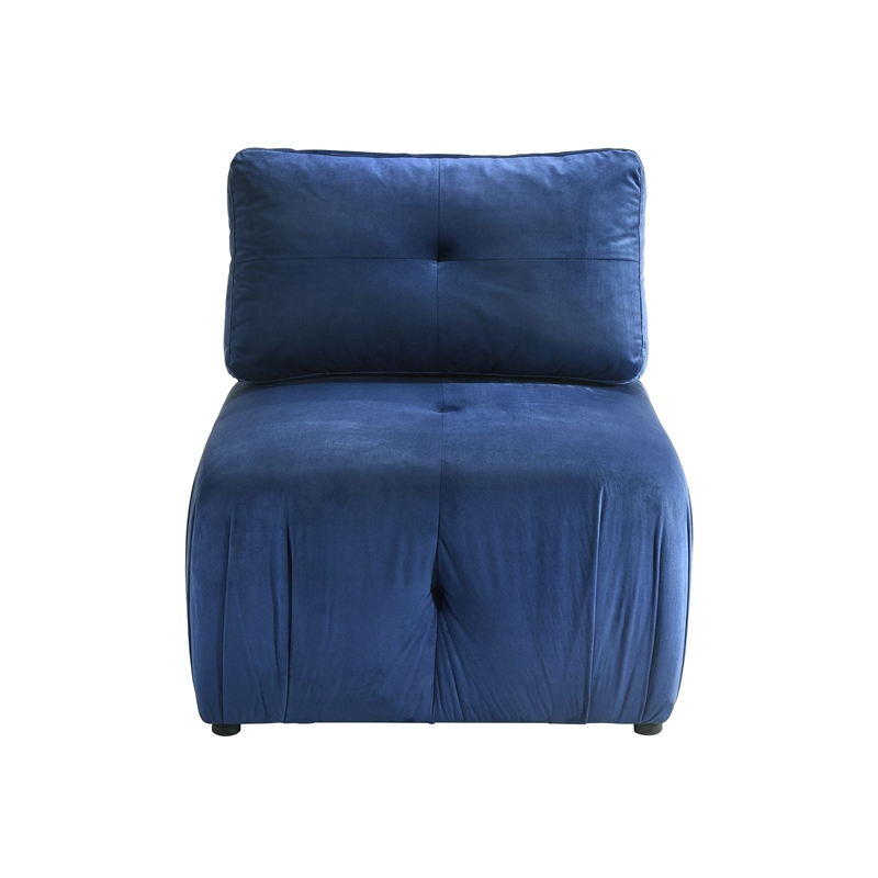 Picket House Furnishings Aubrey Modular Chair in Marine Dark Blue