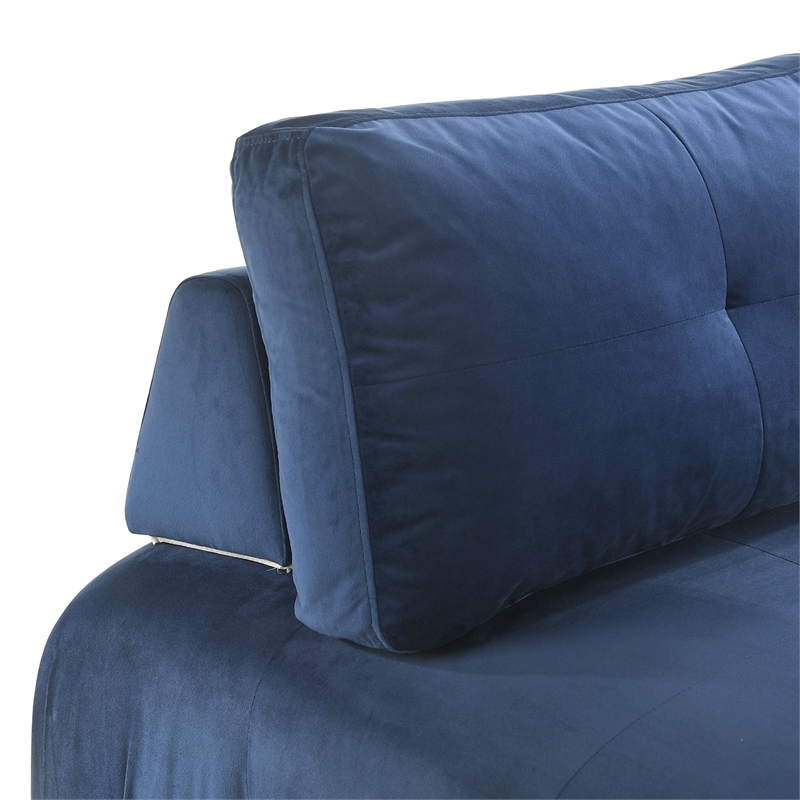 Picket House Furnishings Aubrey Modular Chair in Marine Dark Blue