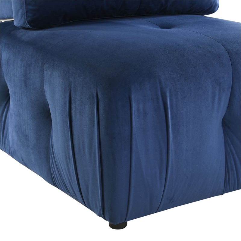 Picket House Furnishings Aubrey Modular Chair in Marine Dark Blue