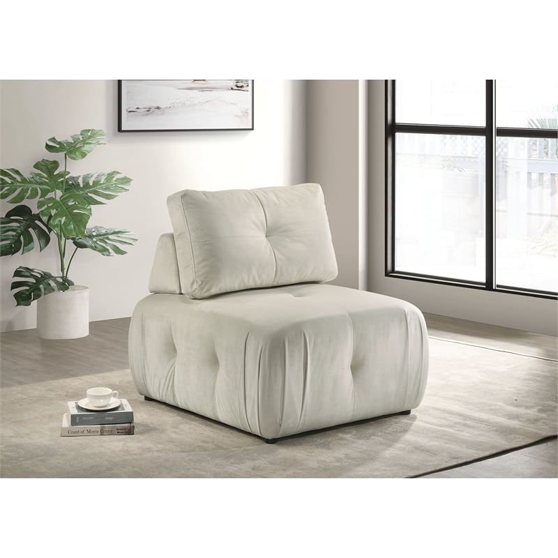 Picket House Furnishings Aubrey Modular Chair in Marine Cream