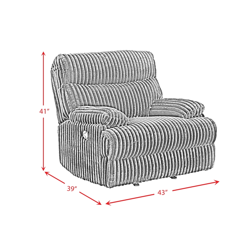 Picket House Furnishings Merrick Motion Recliner in Masis Black