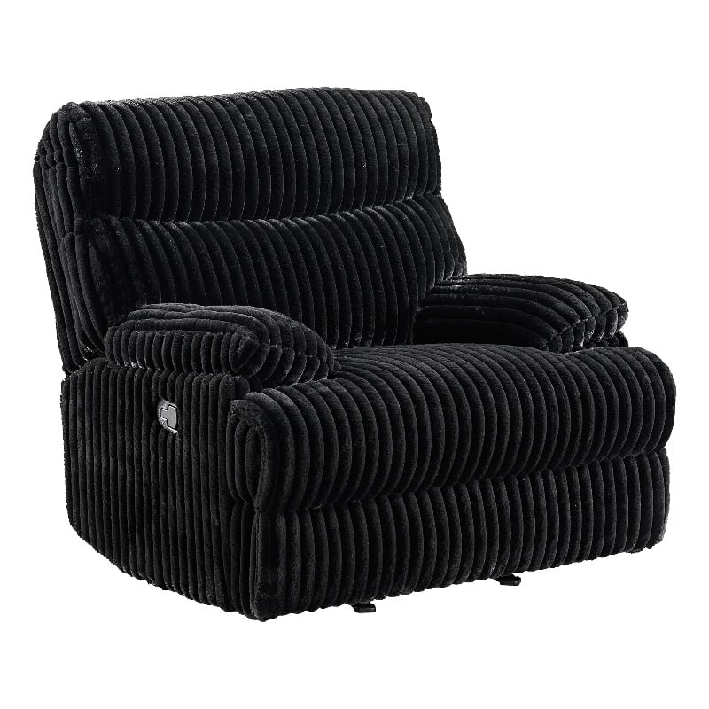 Picket House Furnishings Merrick Motion Recliner in Masis Black