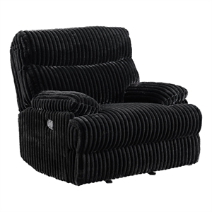 Picket House Furnishings Merrick Motion Recliner in Masis Black
