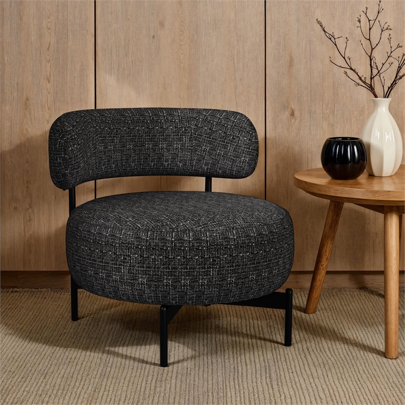 Picket House Furnishings Rita Swivel Chair in Heron Black