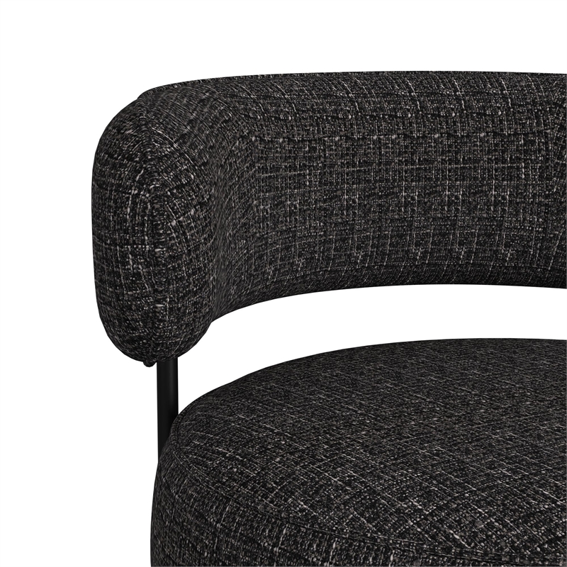 Picket House Furnishings Rita Swivel Chair in Heron Black